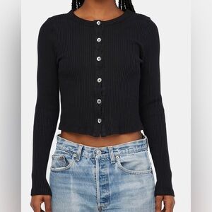 La Causa Black Esme Cardigan Size Small